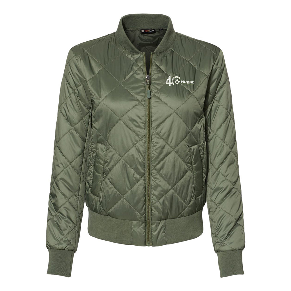 Women's HeatLast Quilted Packable Bomber - Olive Grey