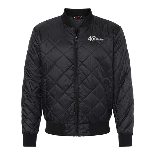 Men's HeatLast Quilted Packable Bomber - Black