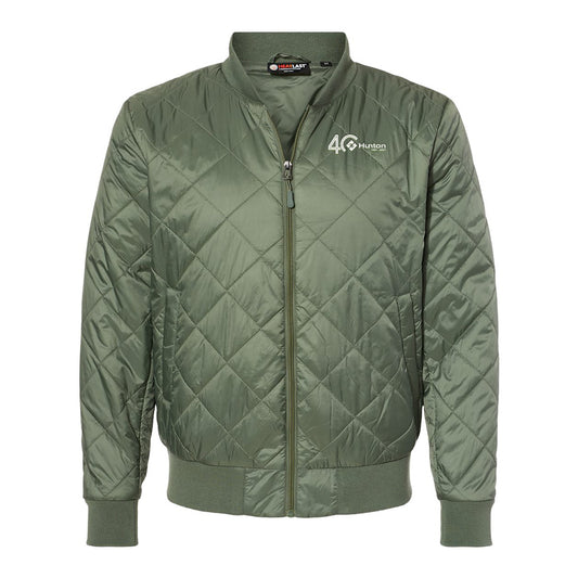Men's HeatLast Quilted Packable Bomber - Olive Grey
