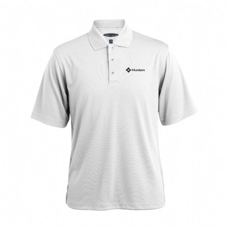 Horizontal Textured Polo - White